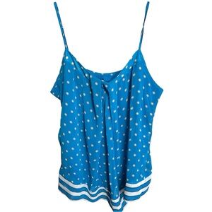 New York & Company Blue Polka Dot Camisole- NWOT M